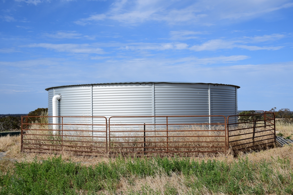 Water,Tank,On,A,Farm,In,Australia